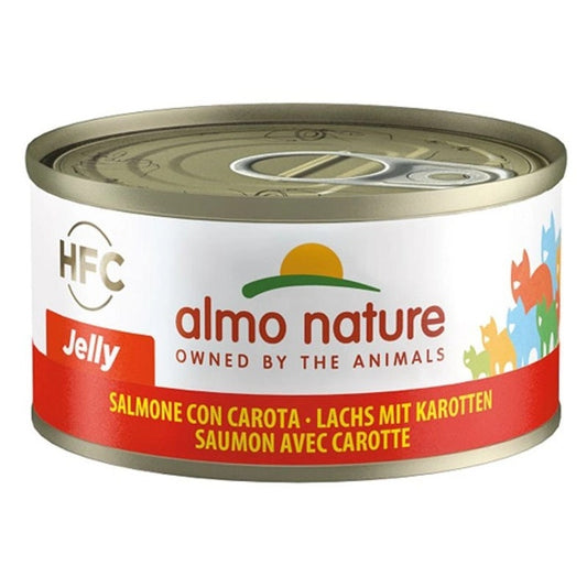 Almo Nature HFC Jelly Cibo Umido Salmone E Carote Per Gatti Adulti Lattina 70g