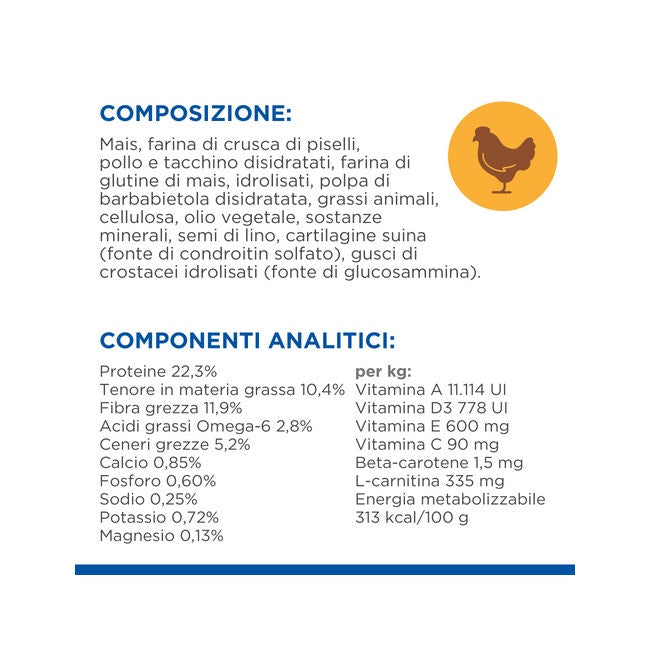 Hill's Science Plan Light Adult 1 - 6 Anni Crocchette Pollo Per Cani Taglia Grande Sacco 12kg