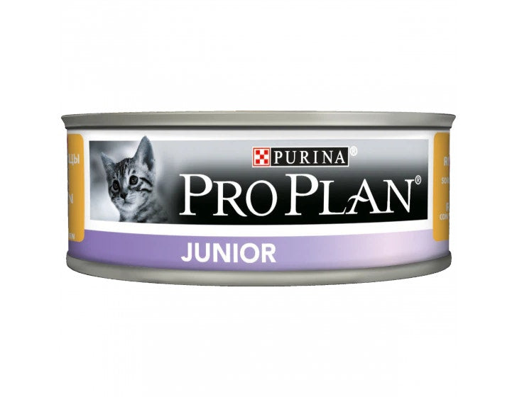 Purina Pro Plan Junior Gatto Mousse Pollo Lattina 85g