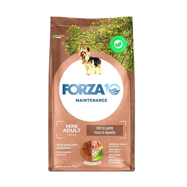 Forza10 Mini Adult Maintenance Crocchette All'Agnello E Riso Per Cani Adulti Taglia Piccola Sacco 2kg