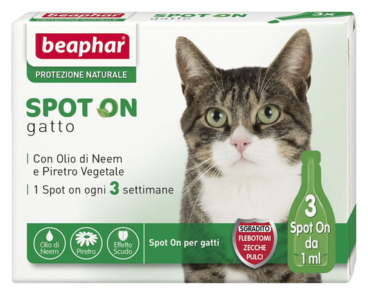 Beaphar Protezione Naturale Spot on Scudo per Gatto 3 Pipette