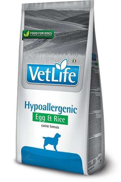 Farmina Vet Life Natural Canine Hypoallergenic Cibo Secco Uova E Riso Per Cani Sacco 12kg