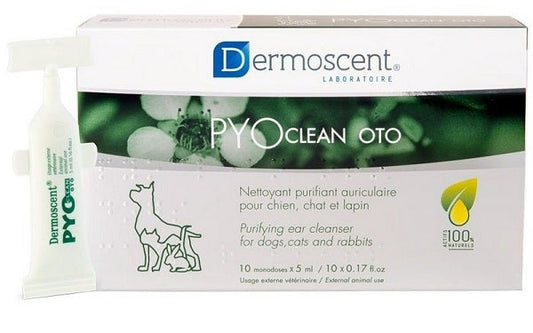 Pyo Clean Oto Monodose Detergente/Purificante Per Condotto Uditivo Cani 10 Pipette 5ml