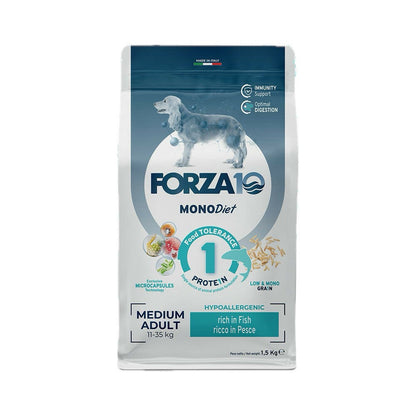 Forza10 Medium Diet Crocchette Al Pesce Cani Adulti Taglia Media Sacco 1,5kg