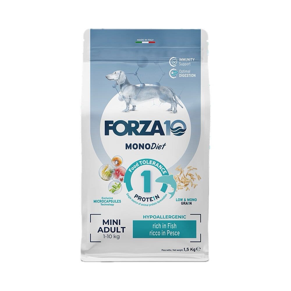Forza10 Mini Diet Crocchette Al Pesce Cani Adulti Taglia Mini Sacco 1,5kg