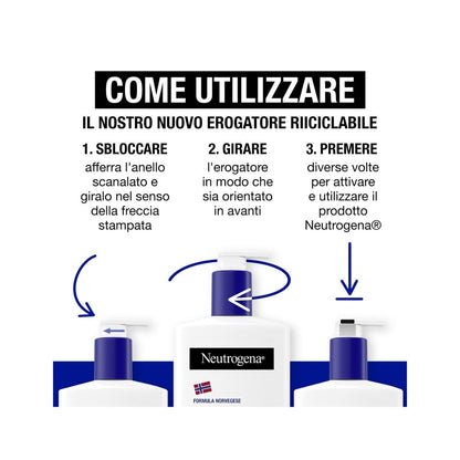 Neutrogena Crema Idratante Corpo Intensa Profumata adatta per Pelle Secca con Formula Norvegese 400ml