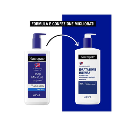 Neutrogena Crema Idratante Corpo Intensa Profumata adatta per Pelle Secca con Formula Norvegese 400ml