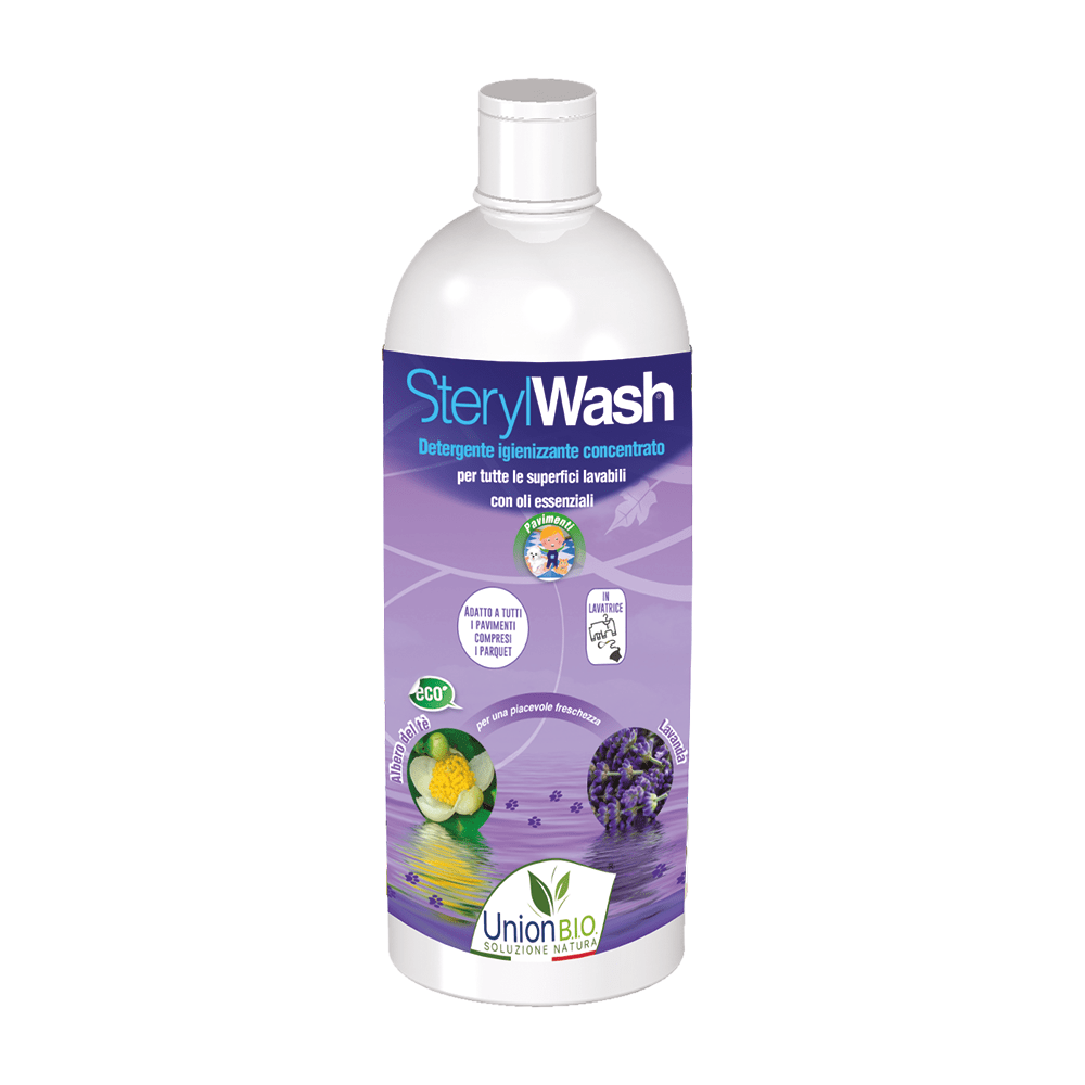 Sterylwash Detergente Igienizzante Naturale Concentrato Per Superfici Albero Del Tè/Lavanda 1 Litro