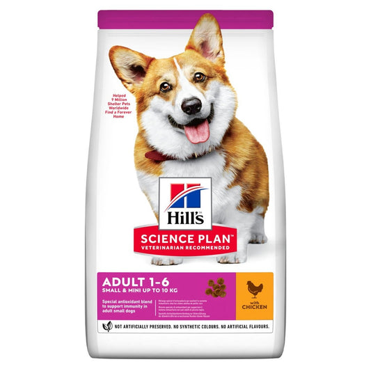 Hill's Science Plan Adult Small E Mini Fino A 10 Kg Per Cani Crocchette Pollo Sacco 300g