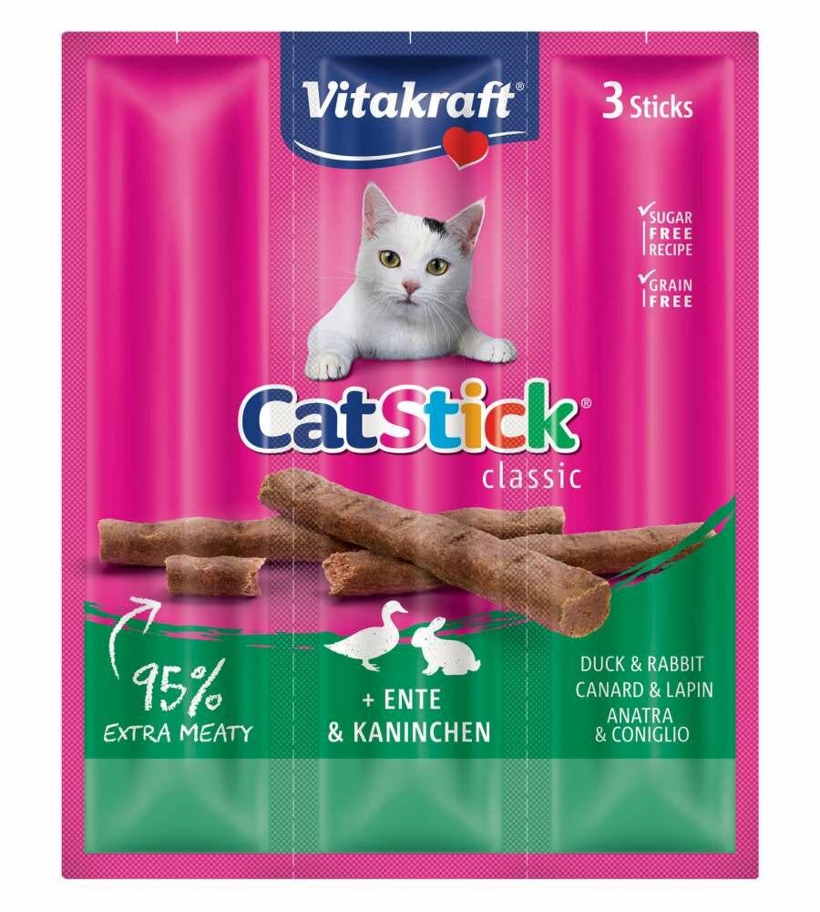 Vitakraft CatStick Gusto Anatra&Coniglio Snack Gatti Adulti Busta 3x18g