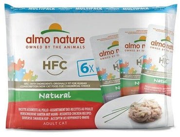 Almo Nature HCF Natural Cibo Umido Al Pollo Per Gatti Adulti Bustine 6x55g