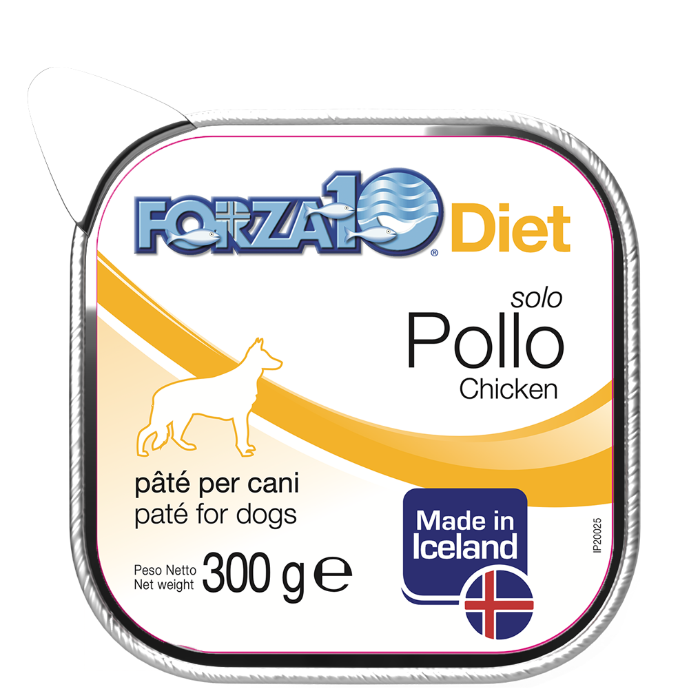 Forza10 Solo Diet Pollo Paté Per Cani Adulti Vaschetta 300g