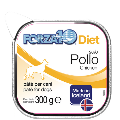 Forza10 Solo Diet Pollo Paté Per Cani Adulti Vaschetta 300g