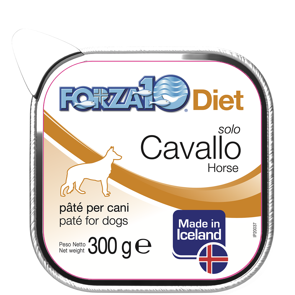 Forza10 Solo Diet Cavallo Paté Per Cani Adulti Vaschetta 300g