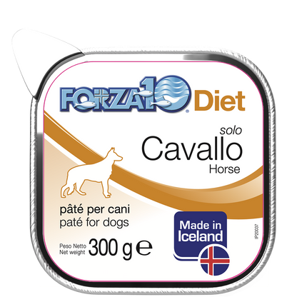 Forza10 Solo Diet Cavallo Paté Per Cani Adulti Vaschetta 300g