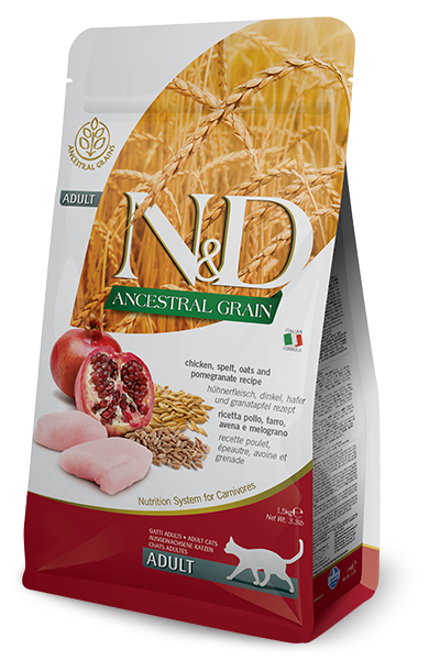 Farmina N&D Ancestral Grain Pollo E Melograno Gatti Adulti Sacco 1,5kg
