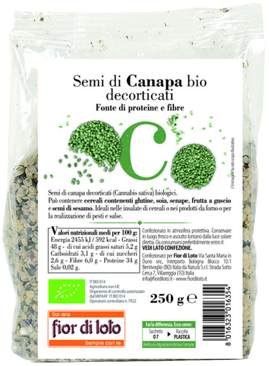Semi Canapa Decortic Bio 250g