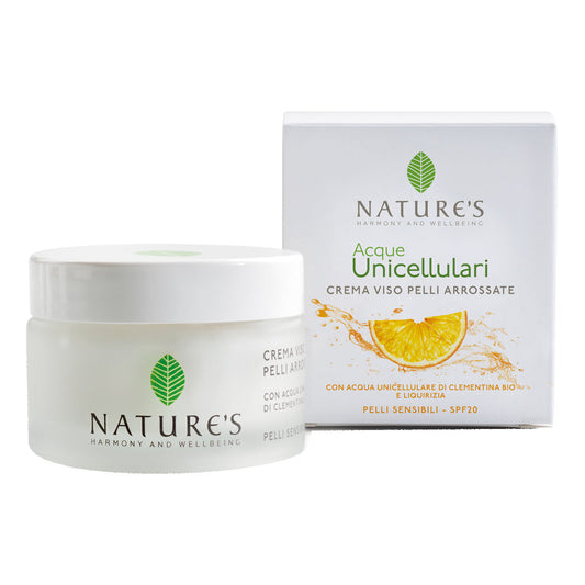 Nature's Acque Unicellulari Crema Viso Pelli Arrossate SPF20 50ml