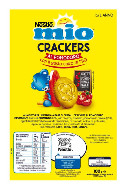 Nestlè Mio Crackers Al Pomodoro Da 12 Mesi Sacchetto 100g