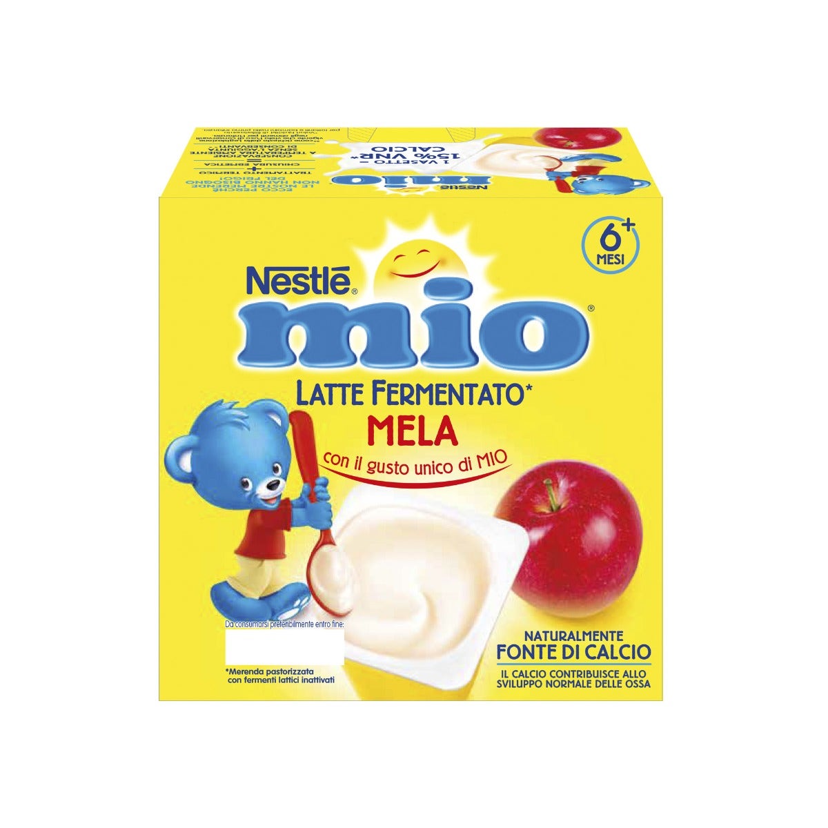 Nestlè Mio Merenda Latte Fermentato Mela 4 Vasetti Da 100g