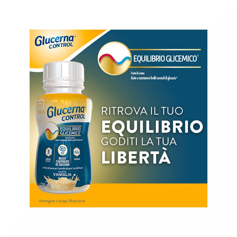 Glucerna Control Equilibrio Glicemico Pasto Sostitutivo Controllo Del Peso Drink Gusto Vaniglia 4x220ml