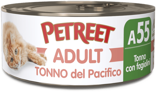 Petreet Adult Tonno Del Pacifico Con Fagiolini Per Gatti Lattina 70g