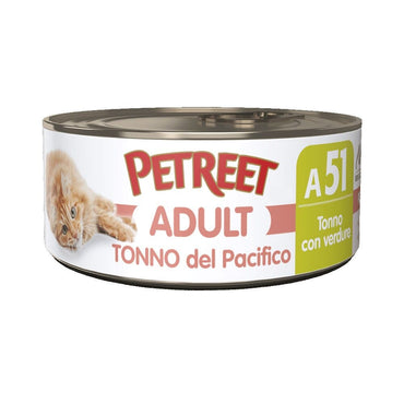 Petreet Adult Tonno Del Pacifico Con Verdure Per Gatti Lattina 70g