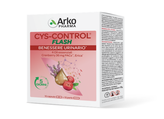 Cys Control Flash Benessere Urinario 10 Capsule 10 Perle