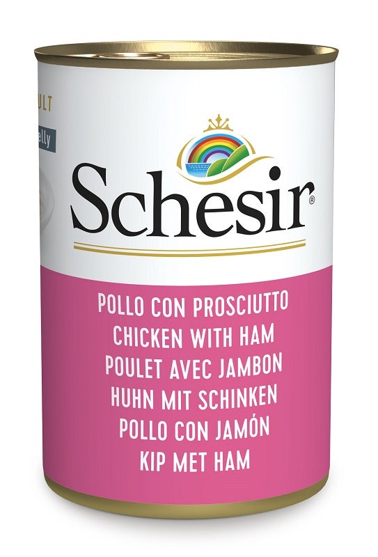 Schesir Filetti Di Pollo Con Prosciutto Cibo Umido Gatti Adulti Lattina 140g