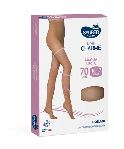 Sauber Linea Charme Collant 70 Den Beige Taglia 4