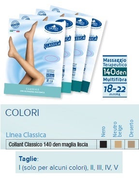Sauber Linea Classica Collant 140 Den Beige Taglia 4
