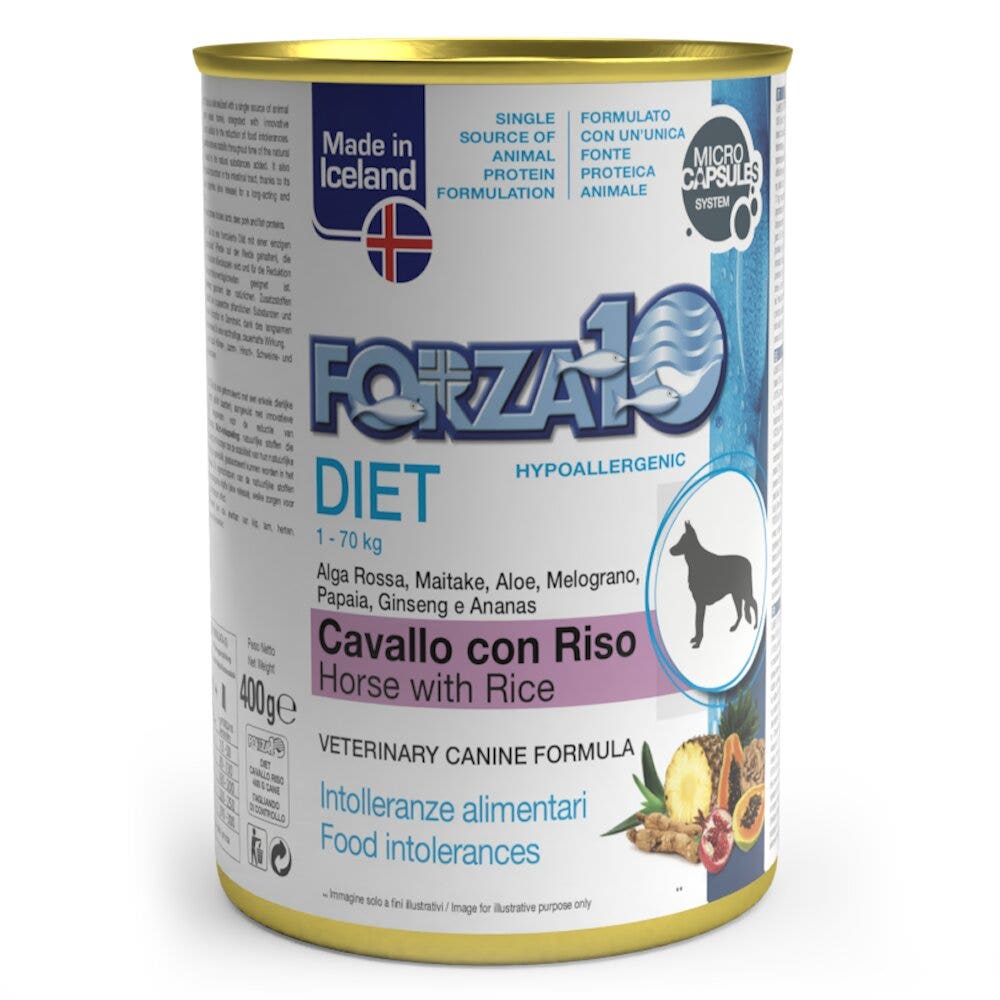 Forza10 Diet Cavallo E Riso Cibo Umido Cani Adulti Barattolo 400g