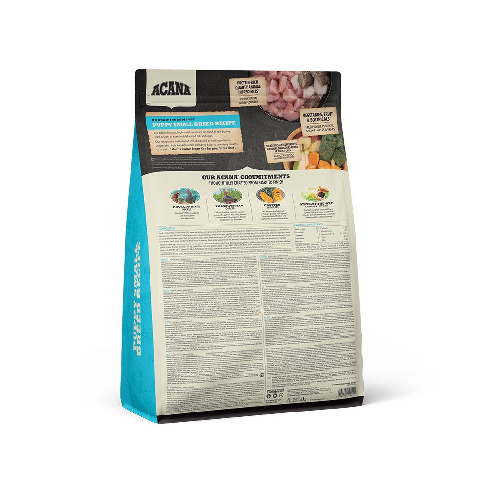 Acana Cane Puppy Small Breed Crocchette Pollame e Passera el Pacifico Sacco 2kg