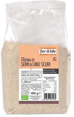 Fior Di Loto Farina Di Semi Di Lino Scuri Bio 400g