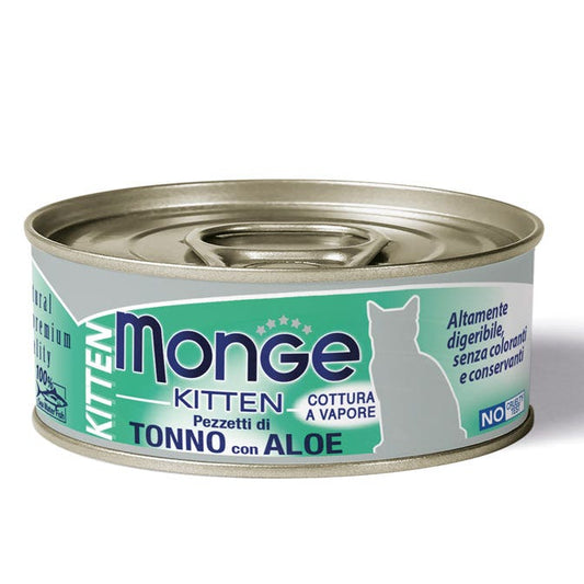 Monge Jelly Kitten Pezzetti Di Tonno Bonito E Aloe Cibo Umido Per Gatti Cuccioli 80g