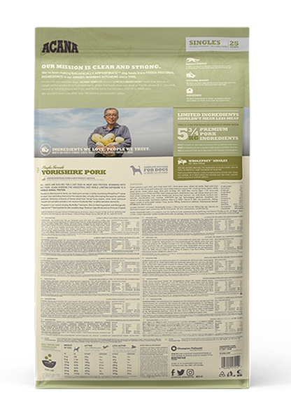 Acana Adult Yorkshire Pork Crocchette Maiale Per Cane Sacco 2kg