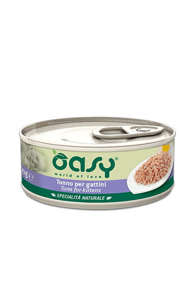 Oasy Wet Cat Tonno Cibo Umido Per Gattini Lattina 70g