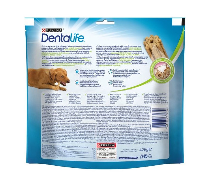 Purina Dentalife Snack Daily Oral Care Per Cani 25 - 40kg Taglia Large 12 Stick
