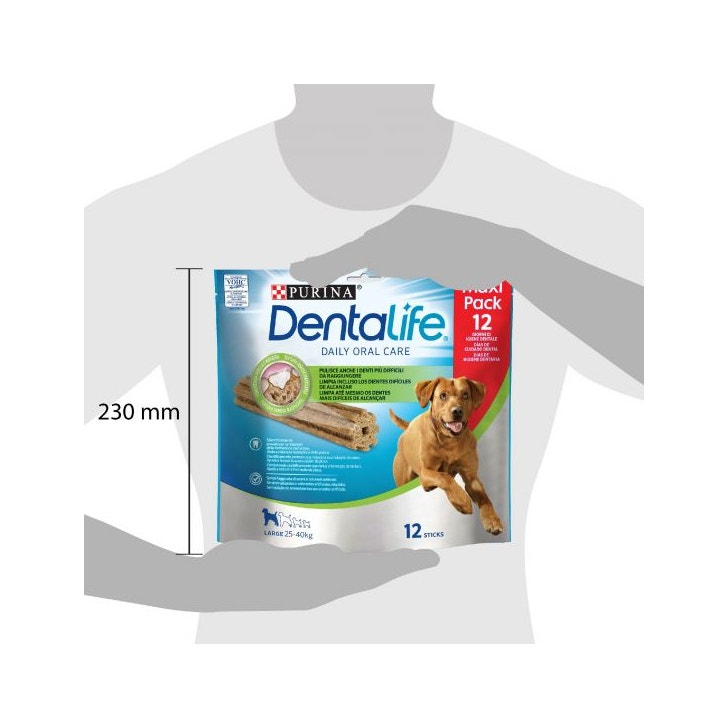 Purina Dentalife Snack Daily Oral Care Per Cani 25 - 40kg Taglia Large 12 Stick