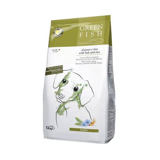 Marpet Greenfish Pesce E Riso Cibo Secco Per Cani In Crescita Sacco 12 Kg