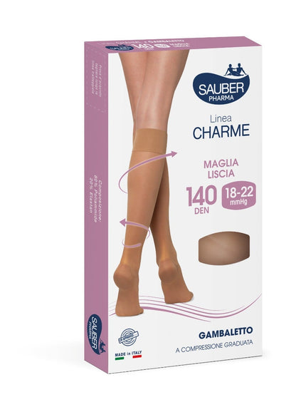 Sauber Linea Charme 140 Den Gambaletto Neutro Beige Taglia 3