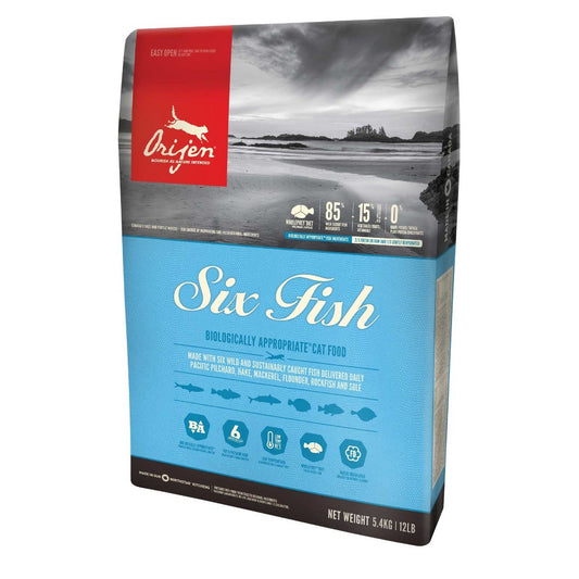 Orijen Six Fish Crocchette Di Pesce Per Gatti Sacco 5,4kg