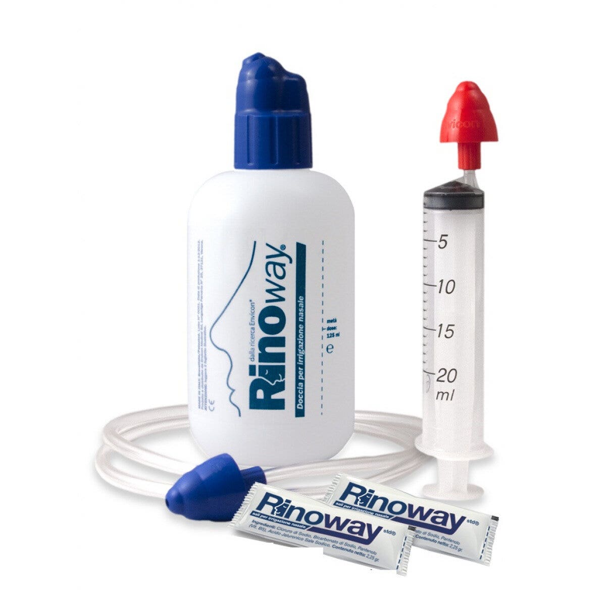 Rinoway Doccia Per Irrigazione Nasale + 15 Sali Ipertonici