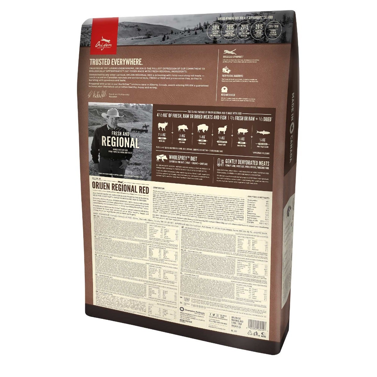 Orijen Regional Red Crocchette Manzo Angus E Cinghiale Per Gatti Sacco 340g