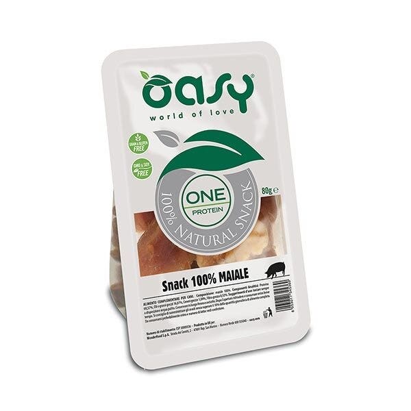 Oasy Snack Cani One Protein 100% Maiale 80g
