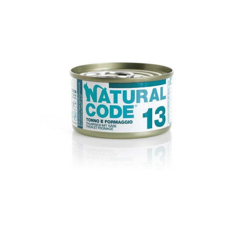 Natural Code 13 Tonno e Formaggio Gatti Adulti Lattina 85g