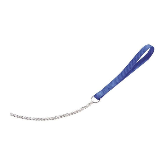 Camon Guinzaglio In Nylon Con Catena In Acciaio Per Cani Colore Blu 2,5x800mm