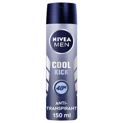 Nivea Men Cool Kick Spray Deodorante Uomo Antitraspirante Per 48 Ore Di Intensa Freschezza 150ml
