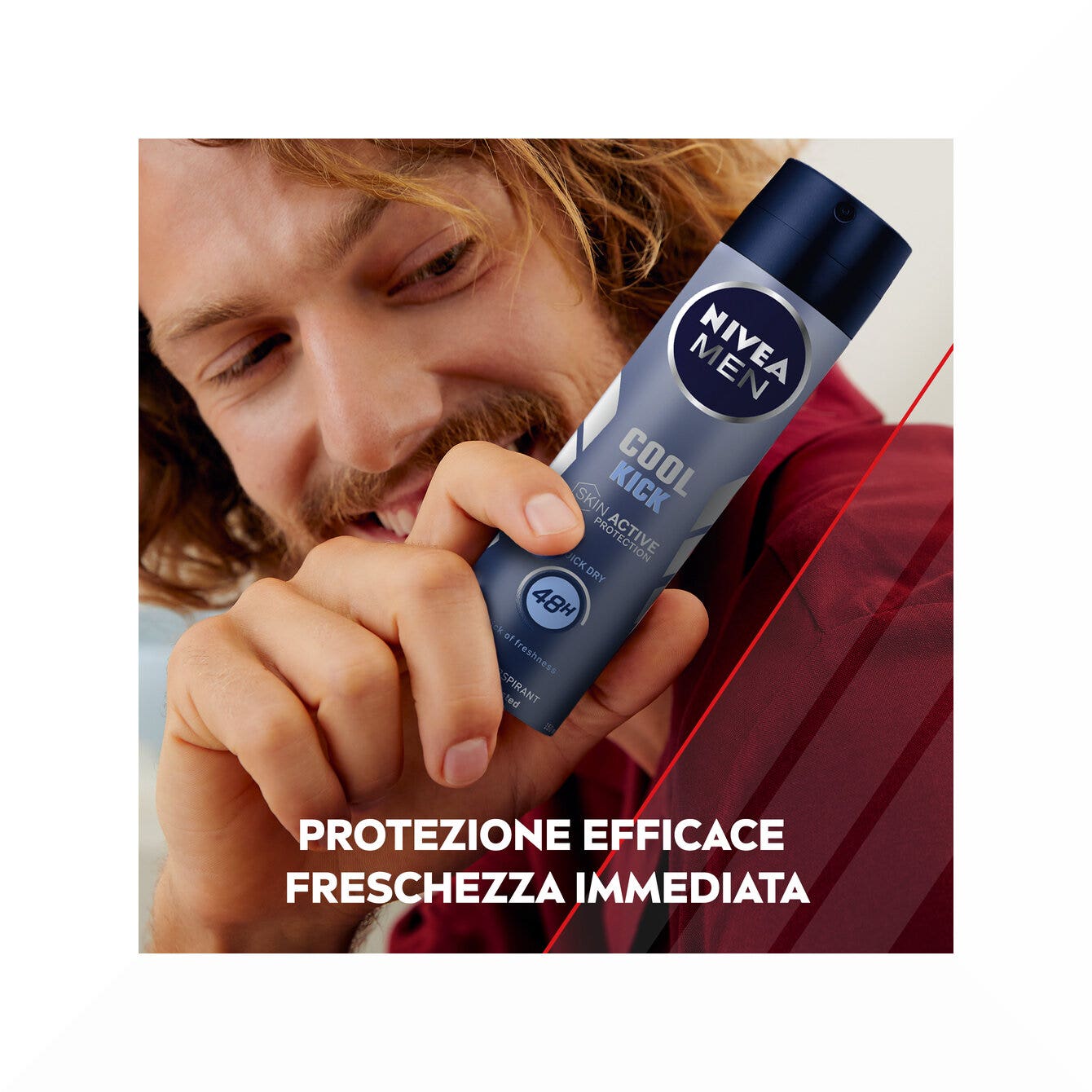 Nivea Men Cool Kick Spray Deodorante Uomo Antitraspirante Per 48 Ore Di Intensa Freschezza 150ml