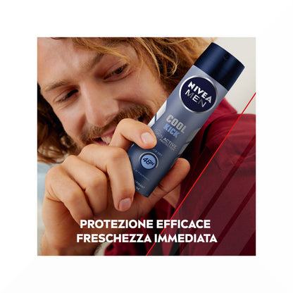 Nivea Men Cool Kick Spray Deodorante Uomo Antitraspirante Per 48 Ore Di Intensa Freschezza 150ml